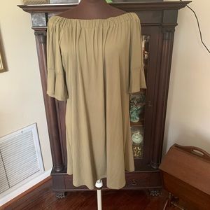 Long olive green tunic